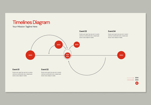 Timeline Infographic Template in Modern Minimal Style