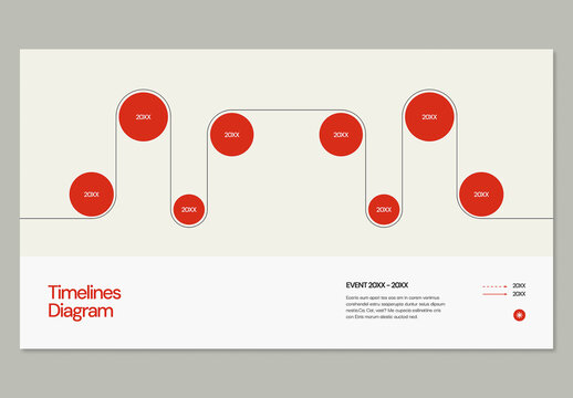 Timeline Infographic Template in Modern Minimal Style