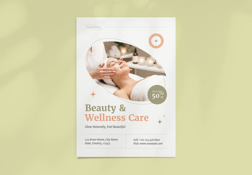Beauty And Wellness Care Spa Flyer Template