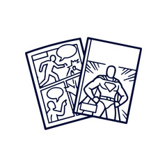 Fototapeta premium Black and white comic book pages.