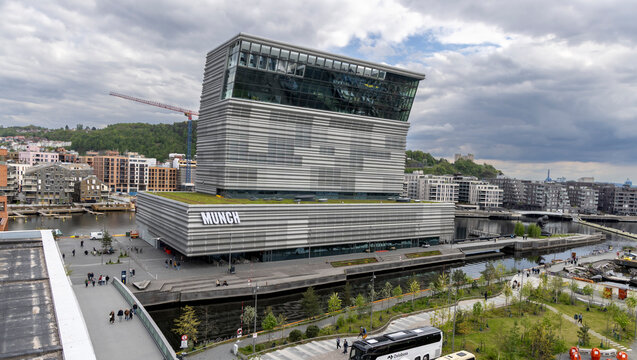 Oslo, Norway &ndash; May 18, 2026: Exterior view of the Munch Museum ( norwegian Munch-musset) It is an art museum in Bjorvika, Oslo, Norway