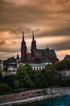 prague castle at sunset