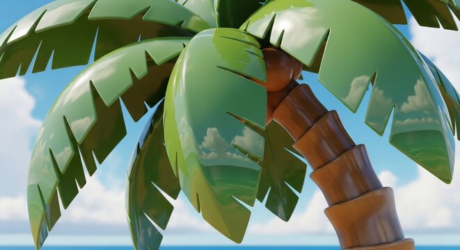 陽光を浴びて揺れる、緑の葉の楽園
