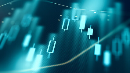 Obraz na płótnie Canvas Traders monitor financial charts with graphs and data for decision-making in trading