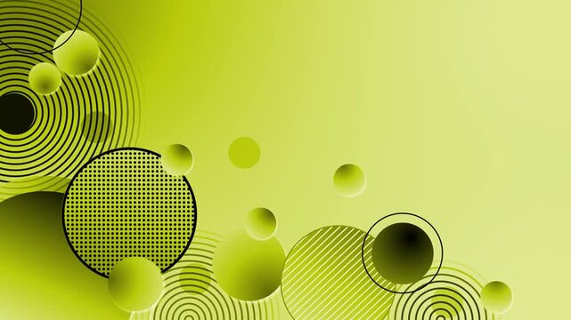 Abstract background with layered circles and dots animation, modern geometric design smooth gradients and concentric rings