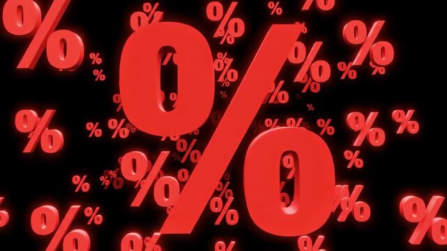 Exploring percentage symbols in various arrangements and movements