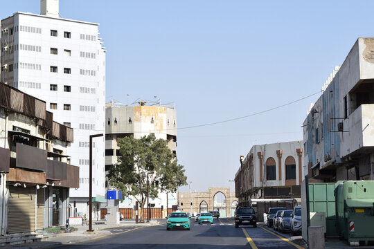 Cityscape in front of Bab Makkah, Jeddah, Saudi arabia