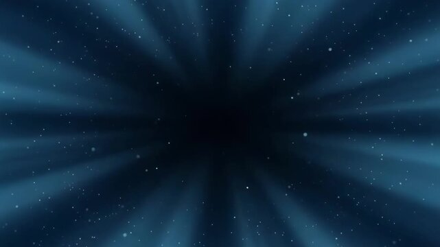 Blue radial gradient background with sparkling particles, horizontal composite footage