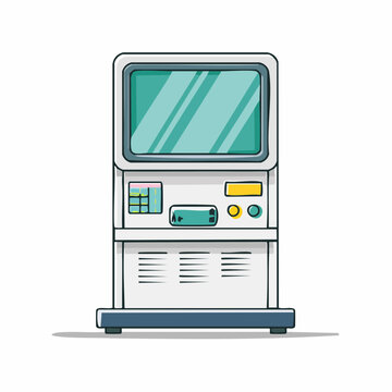 Illustration of a modern ATM machine