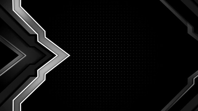 Abstract background with layered angular chevron shapes animation
