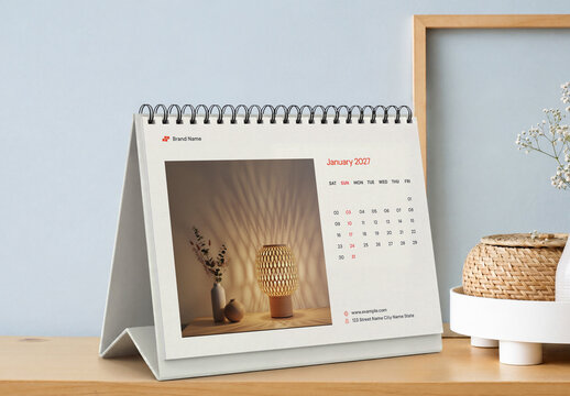 Minimalist Desk Calendar Design for 2027