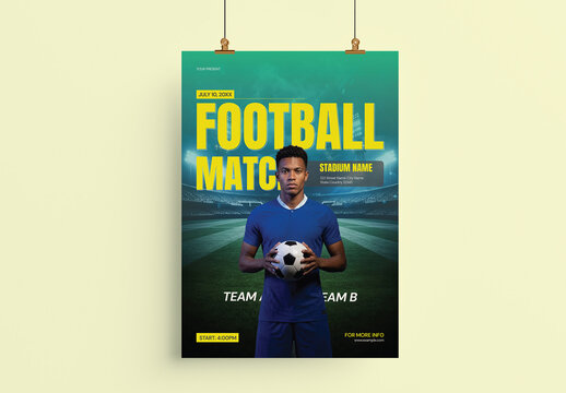 Football Match Poster Template Design