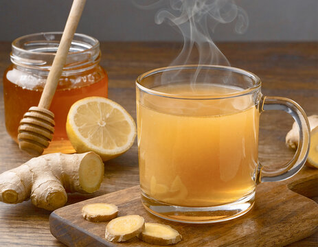Healthy Ginger and Honey Beverage for Wellness and Immunity