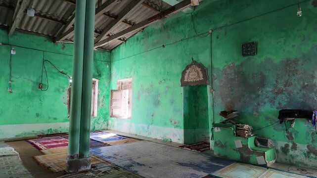 Mosque with green walls, Nampula Province, Island of Mozambique, Mozambique