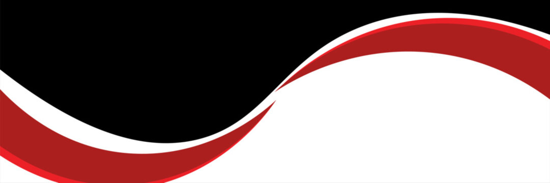 abstract red and blak business banner background with dynamic curves composition