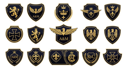 Collection of Luxury Emblem and Heraldic Crests © pras