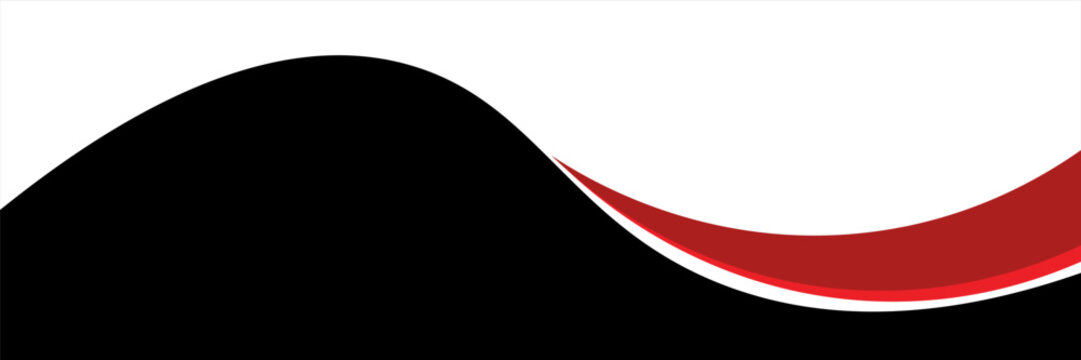abstract red and blak business banner background with dynamic curves composition