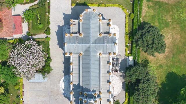 Bulgarian St.Stephen Church ( Iron Church ) Demir Kilise Drone Video, Sveti Stephen Church Balat, Fatih Istanbul Turkiye (Turkey)

