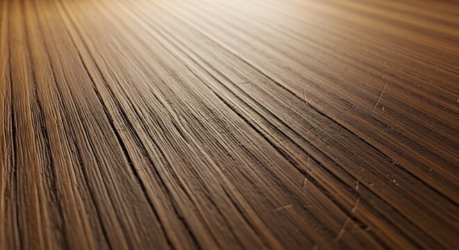 Close-up View of Richly Textured Wooden Floorboards with Natural Light Streaks.