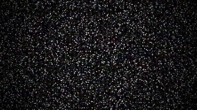 Analog TV Static Noise with Monochrome Flickering Grain. Malfunction tv