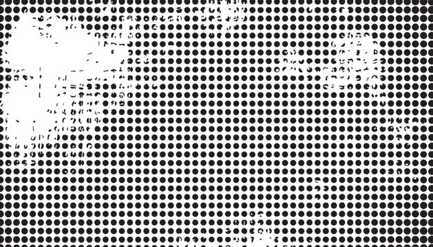 Abstract Black and White Halftone Dot Texture Background