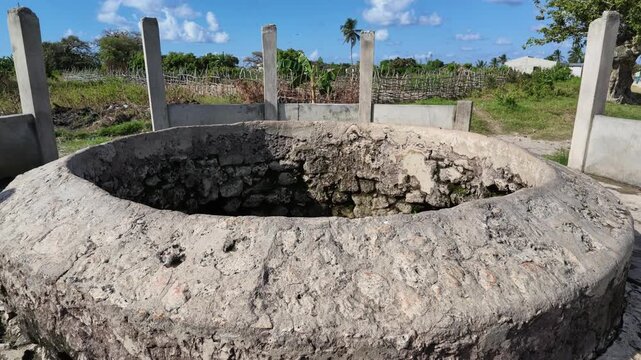 Old water well in a village, Nampula Province, Island of Mozambique, Mozambique