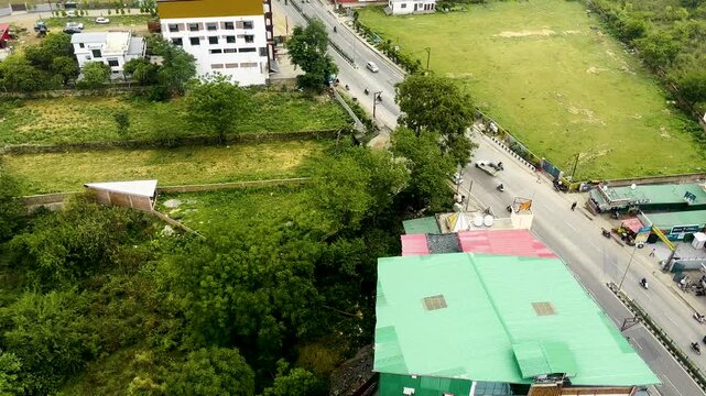Beautiful Dehradun city view from inside of the Chopper