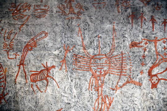 Rock art of Khakassia. Petroglyphs. Estampage. Russia