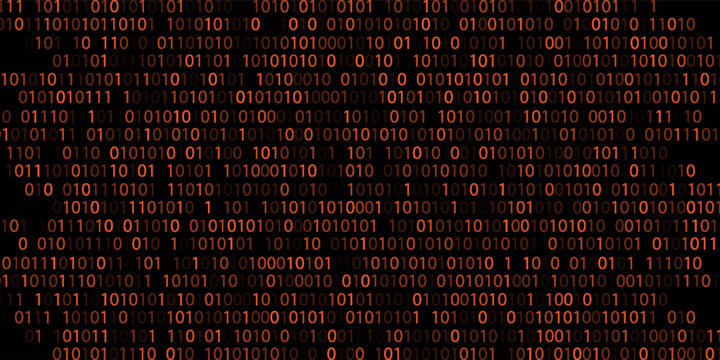 Vector digital code rain in a Matrix inspired futuristic style. High-tech backdrop with glowing binary characters. Binary Software Programming Code Background. Digital Data Technology Concept.