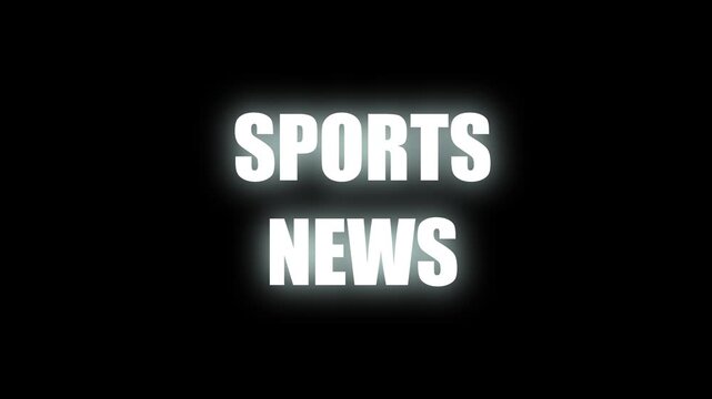 Glowing White Text SPORTSNEWS Centered on a Black Background with Subtle Light Effect sports news