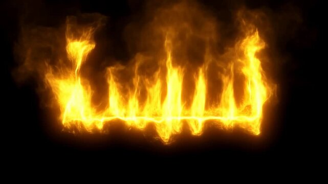Intense dancing flames: mesmerizing fire movement in slow motion