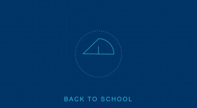 Back to school countdown timer animation with minimalist blueprint animation
