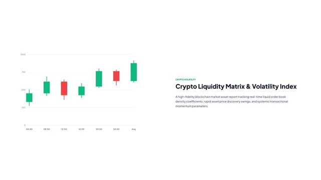 Financial cryptocurrency candlestick chart tracking liquidity matrix and market asset price volatility index
