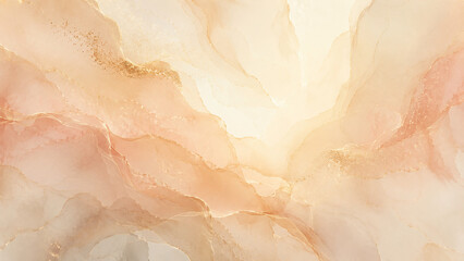 Naklejka premium Abstract Watercolor Background in Soft Beige and Blush Tones