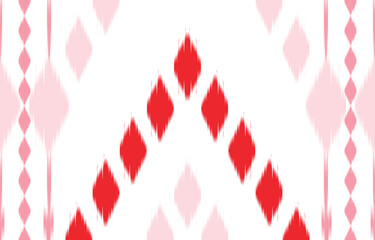 Fototapeta premium ethnic ikat seamless pattern. hand drawn craftsmanship embroidery bohemian, abstract square geographic art fabric ikat textile material design for curtain, carpet, wallpaper, clothing, Batik.