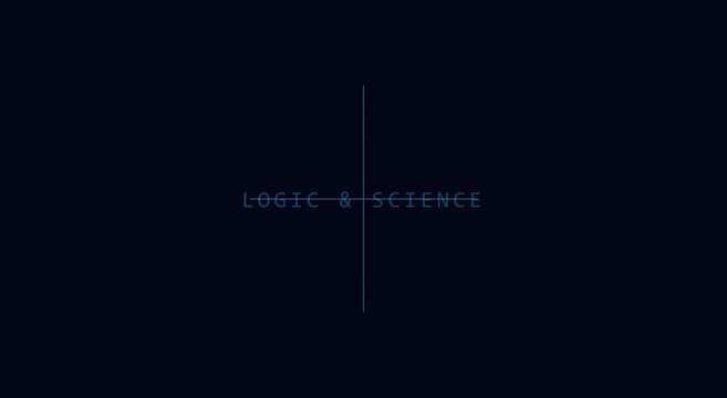 Logic and science hud interface overlay with rotating circular data animation