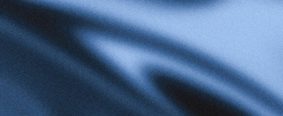 Fototapeta premium Dark blue and black blurred fade background with grainy noise overlay. Abstract poster or wallpaper with flowing gradient colour blend and dynamic fluid motion effect. Modern futuristic backdrop