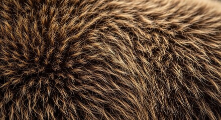 Fototapeta premium Close-up Macro Texture of Brown Animal Fur with Natural Light.