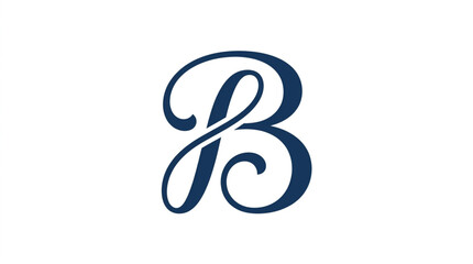 Naklejka premium Elegant Blue Letter B Monogram Design.