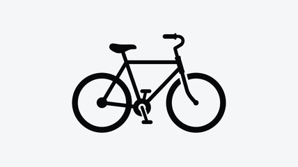 Fototapeta premium Bicycle Silhouette Against A Light Background bike