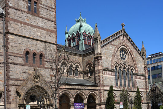 Old South Church, gothic building at Copley Square in Boston, a National Historic Landmark
