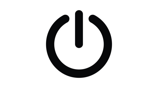 Power Button Icon Black Silhouette icon symbol