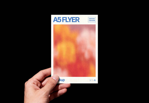A5 Paper Flyer Mockup &ndash; Isolated Branding Stationery Presentation (PSD)