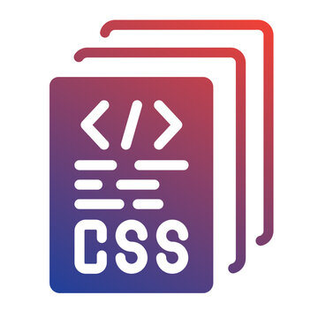 CSS script language files stack icon for frontend styling sheet.