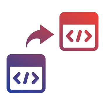 Browser windows data transfer migration arrow redirection icon.