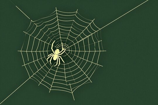 A spider web with a spider hanging from it