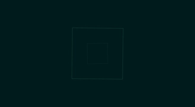 Minimalist geometric motion with rotating squares and circle overlay animation
