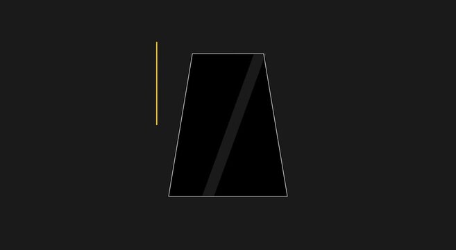 Minimalist motion animation background, with geometric trapezoid, and dynamic lines