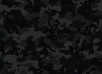  black camouflage vector background, dark texture for printing © Sanvel