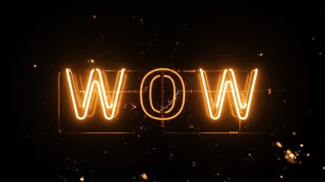 Glowing orange neon light tube shaped as the number zero or letter O on a dark background.